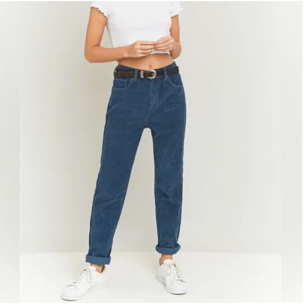 BDG Urban Outfitters Mom High-Rise Corduroy Pants Blue Size 25